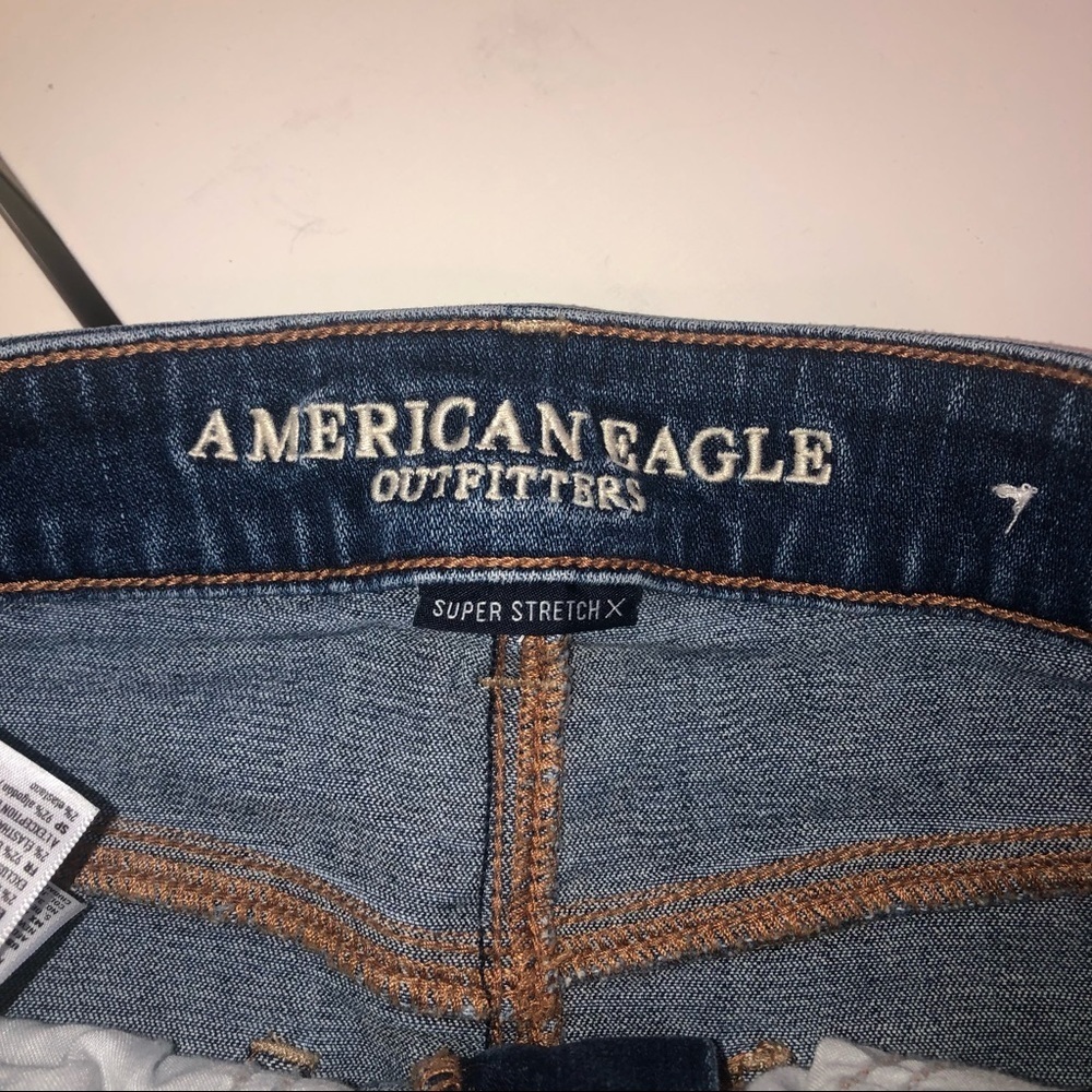 American Eagle Distressed Hem Super Stretch Mini Skirt - Picture 4 of 5